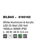 Aplica Nova Luce Bilbao, alb mat, led 25W, cod 8160162 - imagine 8