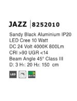 Spot led pe sina Nova Luce Jazz, culoare negru, led 10W, cod 8252010 - imagine 3
