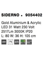 Lampa Nova Luce Siderno, finisaj auriu satinat, 31 W, cod 9054402 - imagine 7