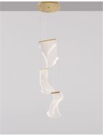 Suspensie Nova Luce Siderno, finisaj auriu satinat, 16 W, cod 9054441 - imagine 4