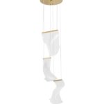 Suspensie Nova Luce Siderno, finisaj auriu satinat, 16 W, cod 9054441