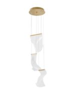 Suspensie Nova Luce Siderno, finisaj auriu satinat, 16 W, cod 9054441