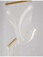 Suspensie Nova Luce Siderno, finisaj auriu satinat, 16 W, cod 9054441 - imagine 3