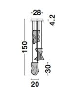 Suspensie Nova Luce Siderno, finisaj auriu satinat, 16 W, cod 9054441 - imagine 5