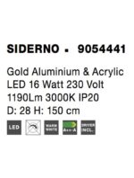 Suspensie Nova Luce Siderno, finisaj auriu satinat, 16 W, cod 9054441 - imagine 6