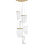 Suspensie Nova Luce Siderno, finisaj auriu satinat, 39 W, cod 9054442