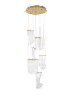 Suspensie Nova Luce Siderno, finisaj auriu satinat, 39 W, cod 9054442