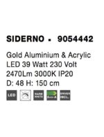 Suspensie Nova Luce Siderno, finisaj auriu satinat, 39 W, cod 9054442 - imagine 7