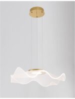 Suspensie Nova Luce Siderno, finisaj auriu satinat, 30 W, cod 9054501 - imagine 5