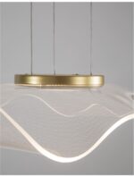 Suspensie Nova Luce Siderno, finisaj auriu satinat, 30 W, cod 9054501 - imagine 2
