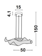 Suspensie Nova Luce Siderno, finisaj auriu satinat, 30 W, cod 9054501 - imagine 7