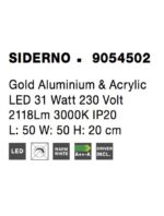 Plafoniera Nova Luce Siderno, finisaj auriu satinat, 31 W, cod 9054502 - imagine 5