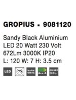 Aplica Nova Luce Gropius, finisaj negru mat, 20 W, cod 9081120 - imagine 8