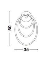 Aplica Nova Luce Cerelia, culoare auriu satinat, led 29.5W,  cod 9082091 - imagine 7