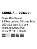 Aplica Nova Luce Cerelia, culoare auriu satinat, led 29.5W,  cod 9082091 - imagine 6