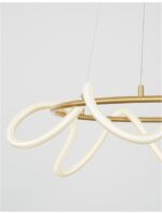 Suspensie Nova Luce Cerelia, culoare alb/auriu satinat, led 34W, cod 9082092 - imagine 2