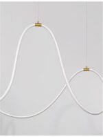 Suspensie Nova Luce Cerelia, culoare alb/auriu satinat, led 57W, cod 9082093 - imagine 5
