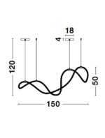 Suspensie Nova Luce Cerelia, culoare alb/auriu satinat, led 57W, cod 9082093 - imagine 7