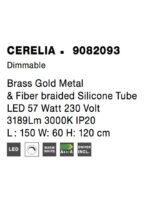 Suspensie Nova Luce Cerelia, culoare alb/auriu satinat, led 57W, cod 9082093 - imagine 6