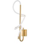 Aplica Nova Luce Cerelia, culoare alb/auriu satinat, led 17.7W, cod 9082095