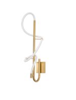 Aplica Nova Luce Cerelia, culoare alb/auriu satinat, led 17.7W, cod 9082095