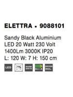 Suspensie Nova Luce Elettra, culoare negru mat, led 20W, cod 9088101 - imagine 8