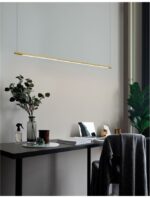 Suspensie Nova Luce Elettra, culoare auriu mat, led 20W, cod 9088102 - imagine 6