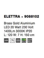 Suspensie Nova Luce Elettra, culoare auriu mat, led 20W, cod 9088102 - imagine 8