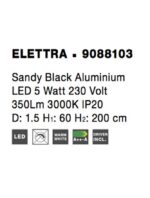 Suspensie Nova Luce Elettra, culoare negru mat, led 5W, cod 9088103 - imagine 8