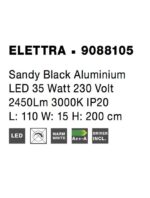 Suspensie modulara Nova Luce Elettra, culoare negru mat, led 35W, cod 9088105 - imagine 9