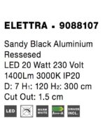 Suspensie Nova Luce Elettra, culoare negru mat, led 20W, cod 9088107 - imagine 9
