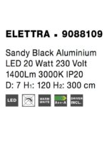Suspensie Nova Luce Elettra, finisaj negru mat, 20 W, cod 9088109 - imagine 9