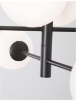 Lustra Nova Luce Impero, culoare negru/alb opal, led E14 6x5W, cod 9100361 - imagine 8