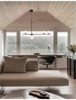 Lustra Nova Luce Impero, culoare negru/alb opal, led G9 4x5W, cod 9100441 - imagine 2