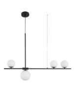 Lustra Nova Luce Impero, culoare negru/alb opal, led G9 4x5W, cod 9100441