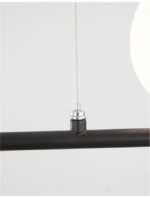 Lustra Nova Luce Impero, culoare negru/alb opal, led G9 4x5W, cod 9100441 - imagine 6