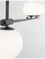 Lustra Nova Luce Impero, culoare negru/alb opal, led G9 4x5W, cod 9100441 - imagine 5