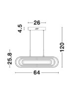 Suspensie Nova Luce Arte, finisaj negru mat, 50 W, cod 9110351 - imagine 14