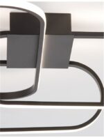 Plafoniera Nova Luce Arte, finisaj negru mat, 38.4 W, cod 9113841 - imagine 3