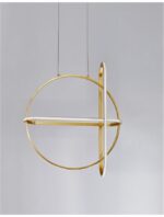 Suspensie Nova Luce Arte, finisaj auriu satinat, 48.6 W, cod 9114862 - imagine 5