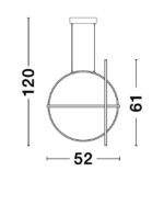 Suspensie Nova Luce Arte, finisaj auriu satinat, 48.6 W, cod 9114862 - imagine 7