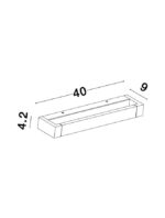 Aplica Nova Luce Line, finisaj alb mat, 12 W, cod 9117312 - imagine 7