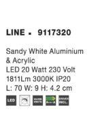 Aplica Nova Luce Line, finisaj alb mat, 20 W, cod 9117320 - imagine 10