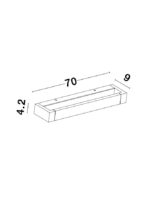 Aplica Nova Luce Line, finisaj alb mat, 20 W, cod 9117320 - imagine 9
