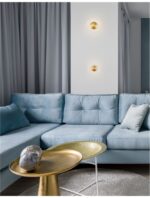 Aplica Nova Luce Esil, finisaj auriu satinat/sticla transparenta, 4 W, cod 9118514 - imagine 3