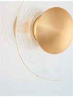 Aplica Nova Luce Esil, finisaj auriu satinat/sticla transparenta, 4 W, cod 9118514 - imagine 2