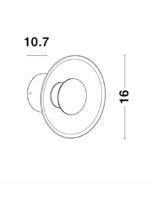 Aplica Nova Luce Esil, finisaj auriu satinat/sticla transparenta, 4 W, cod 9118514 - imagine 4