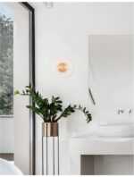 Aplica Nova Luce Esil, finisaj auriu satinat/sticla transparenta, 8 W, cod 9118528 - imagine 3