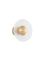 Aplica Nova Luce Esil, finisaj auriu satinat/sticla transparenta, 8 W, cod 9118528