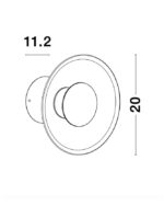 Aplica Nova Luce Esil, finisaj auriu satinat/sticla transparenta, 8 W, cod 9118528 - imagine 4